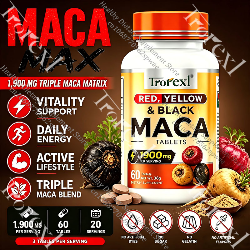 Herbal Queen - Tablet Akar Maca Alami - Mendukung