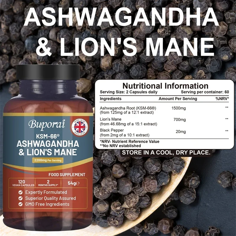 Ashwagandha dan Lion's Mane -  - Ginkgo Biloba Extract ulasan dan harga